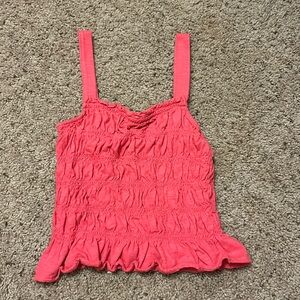 Pink cropped top